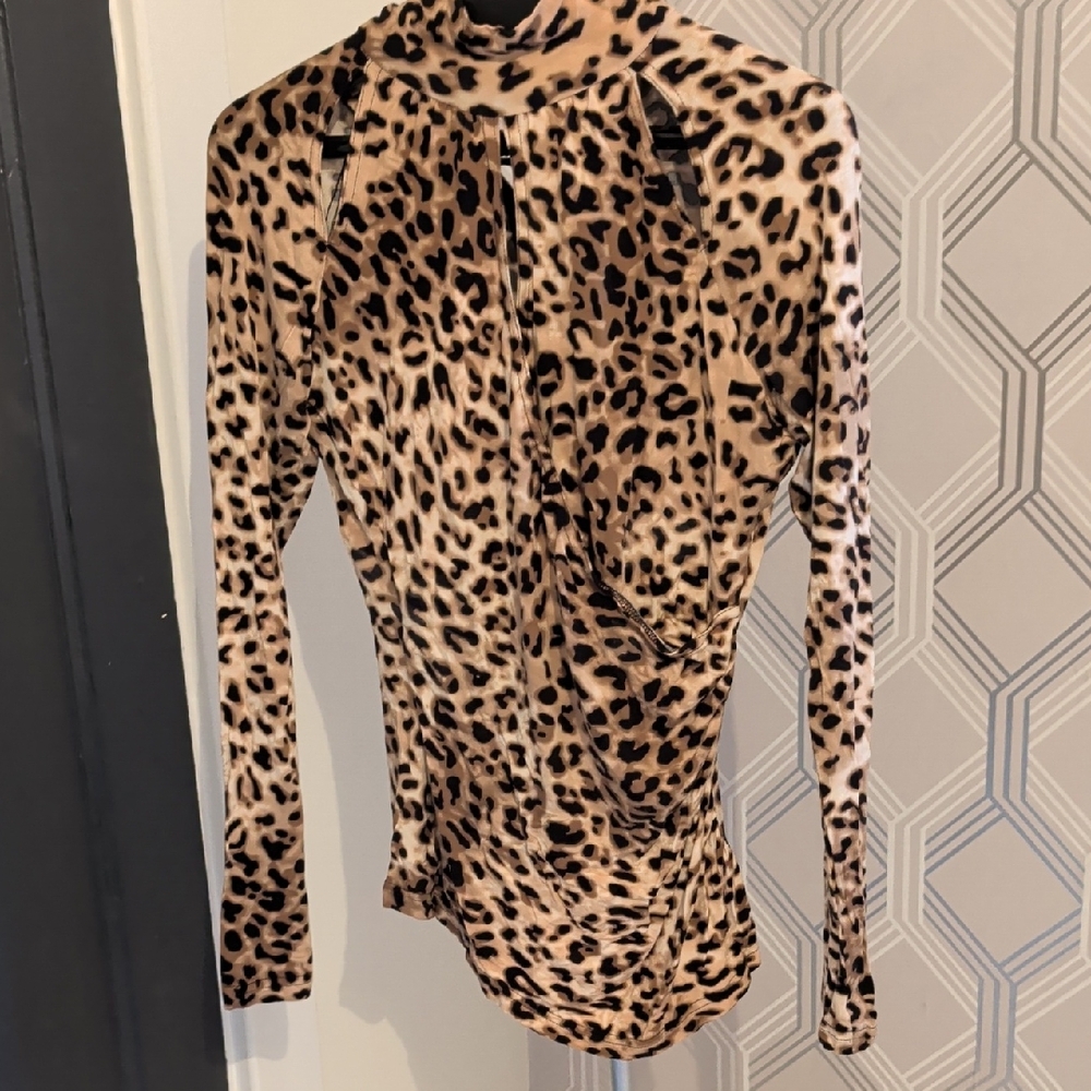 Carlisle Leopard Print Long Sleeve Blouse